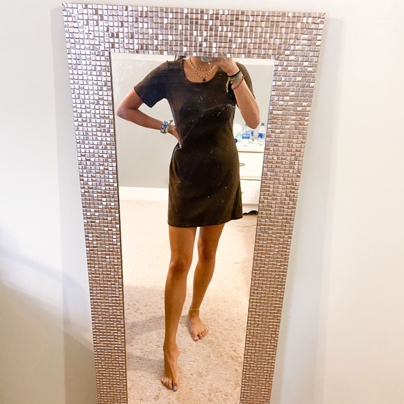 Suede Brown Dress - Picture 1 of 3